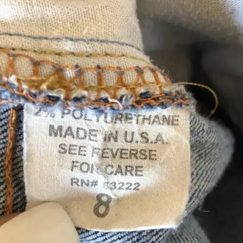 David Kahn deep fold folded Capri Blue jeans Women’s Size 8