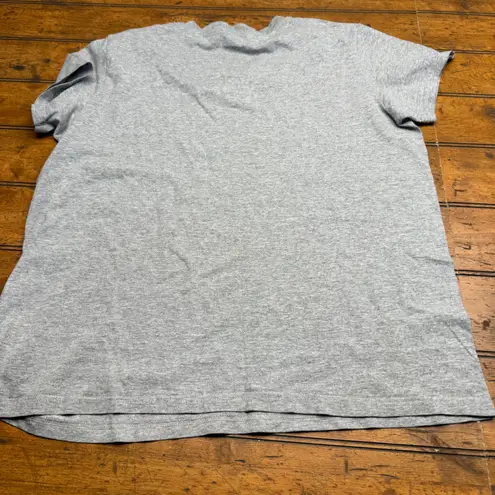 Adidas  Women's Heather Grey V-Neck T-Shirt Gym Bag Graphic Print Casual