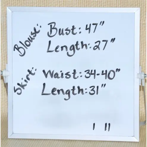 Vintage Southern Lady 3 Piece Set Midi Skirt, Blouse & Cardigan Sweater Size XL Green