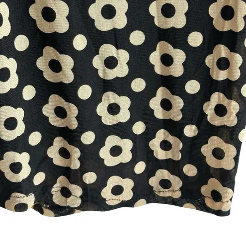 Paco Rabanne VTG Y2K floral shiffon lace shoulders top Grunge Whimsigoth L Size L