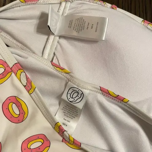 Odd Future logo white/pink donut bandeau bikini, size M