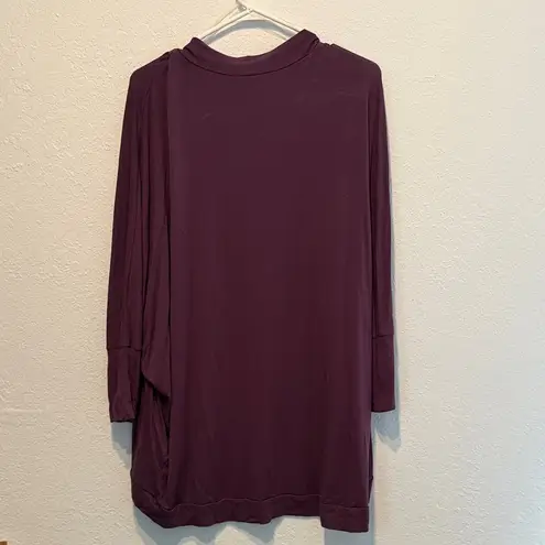 Zenana Outfitters Soft Purple Cardigan - Size M Plum Open Front Side Pockets Top