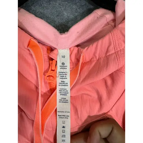 Lululemon  Jacket Women 10 Street To Studio Jacket Coral Orange Zip Hoodie