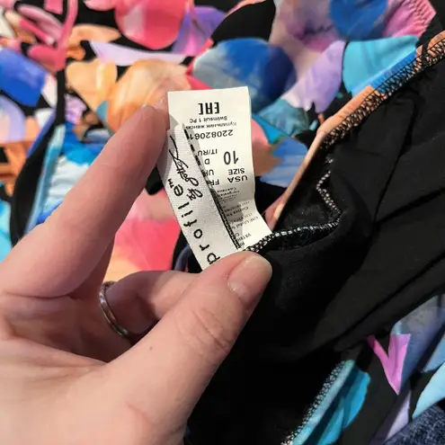 Profile By Gottex Ruffle One Shoulder One Piece Swimsuit Color Rush Black 10 - Image 7