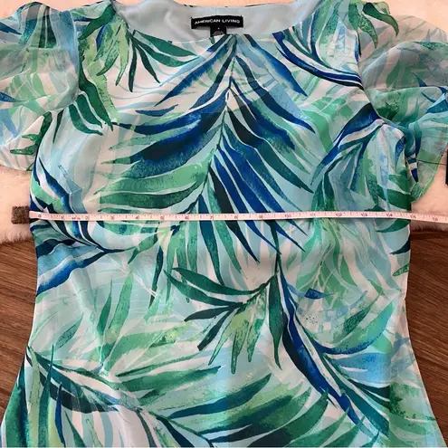 American Living NWT Tropical Leaf Print Dress Size 4