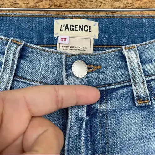 L'Agence El Matador French Slim Mid-Rise Jeans in Dry Ice sz 25