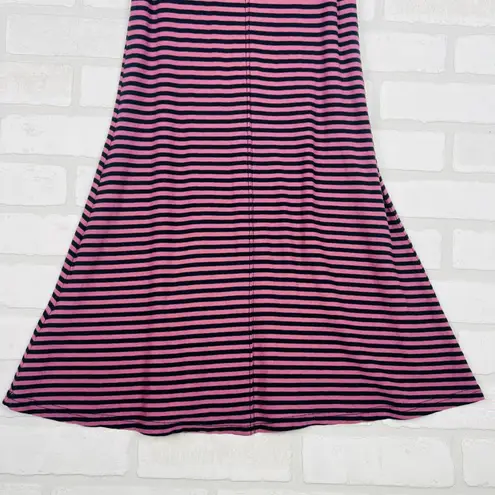 Horny Toad Pink Navy Stripe Sleeveless Cowl Neck A-Line Dress Women's XS