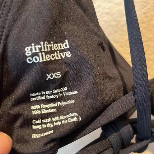 Girlfriend Collective Black Lanai Bikini Top Size XXS Women’s Swimwear