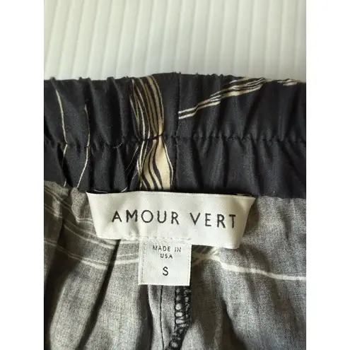 Amour Vert Mariposa Top & Wide Leg Stretch Waist Tencel Crop Pants Sz S NWT