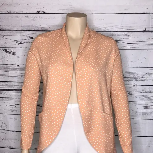 Elodie Size XL Pink & White Printed Open Front Blazer Jacket