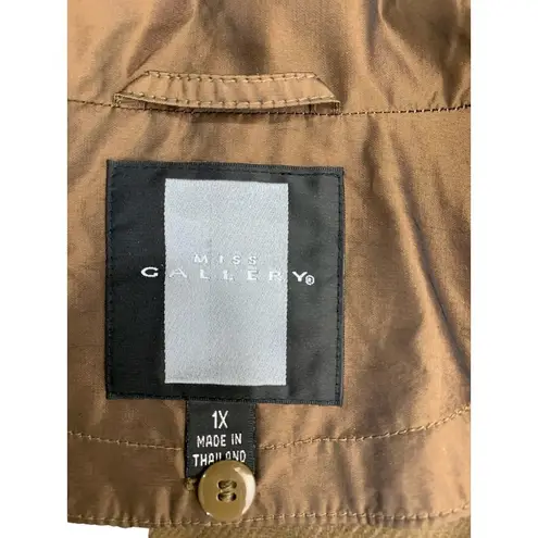 Miss Gallery Women's Water Resistant Bronze Coat Tan Size 1X