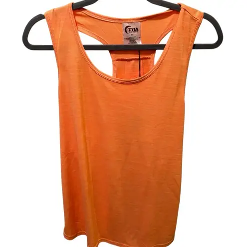 Zyia Lot 4 Athletic Tank Tops Size M Racerbacks Orange Coral Poppy White Camo