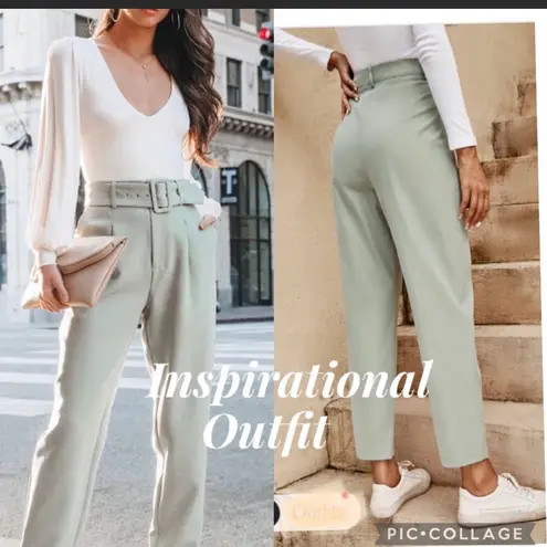 OVI High waist belted pocketed pants size M