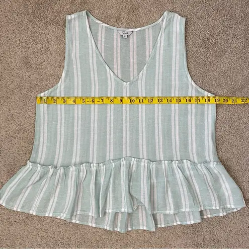 Rails ‎ Mira Ruffle Tank Top Juniper Stripe XS