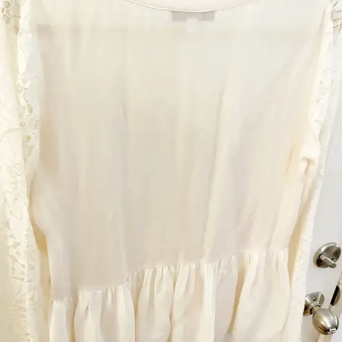 Elizabeth and James Cream Silk Lija Blouse Sz M
