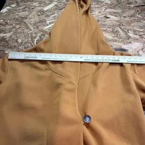 Z Avenue USA Hooded Camel Oversized Coat Shawl collar Hood Long Jacket Size 1XL Brown