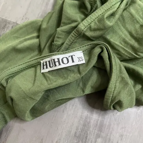 Cropped Long Sleeve Ballet Style TShirt Green Size XSmall