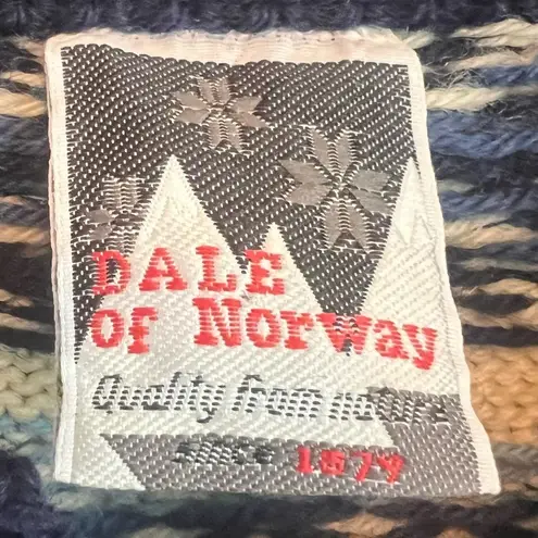 Vintage Dale of Norway Wool Blue White Nordic Cardigan Sweater Unisex S