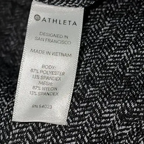 Athleta NWT  Womens Heathered Black Mercer Herringbone Tight Pants‎ Small