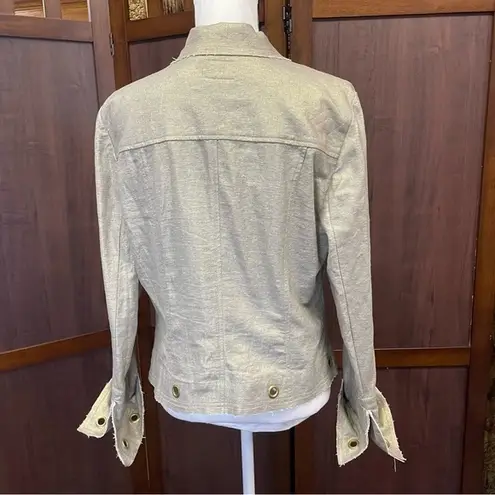 Alberto Makali gold/cream linen blend jacket blazer 12