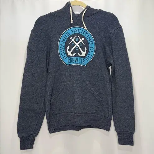 Brooklyn Industries Gowanus Yachting Club NYC Blue Hoodie Sweatshirt