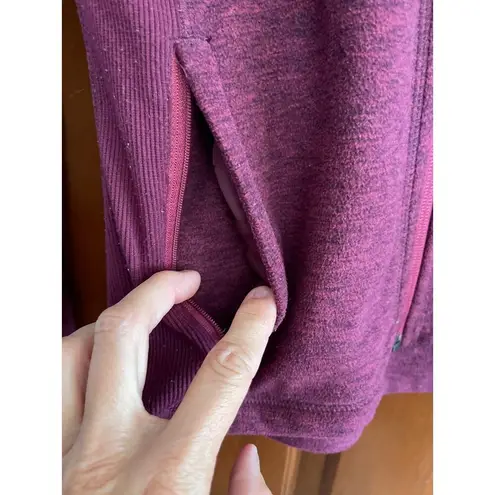 prAna FLEECE ZIP UP HOODED JACKET XS