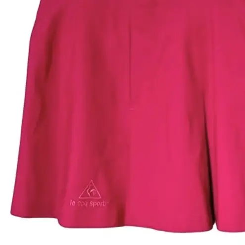 le coq sportif Skirt Womens Size 16 Pink Fuschia Pleats Preppy Side Zip Short