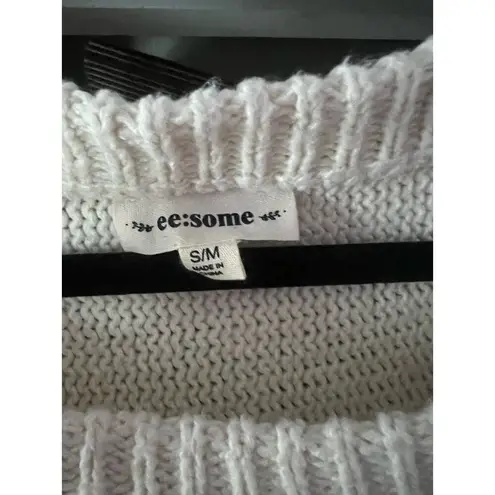 ee:some Black and White Dolman Sleeve Sweater