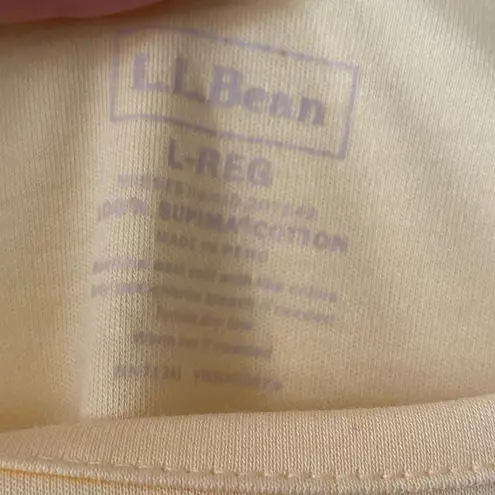 L.L.Bean  Women's Pima Cotton Tee, Short-
Sleeve Crewneck in Yellow