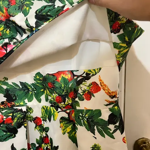 Floral Satin Dress with Pleats Multiple Size 0