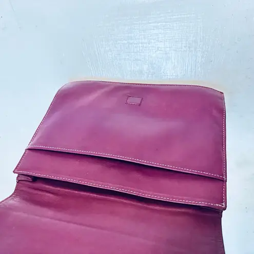 Perlina Dark pink  leather shoulder bag