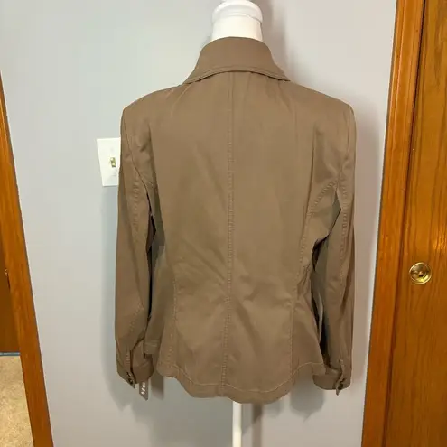 Marc Aurel double breasted military khaki fitted Goge jacket size EU 42 Tan