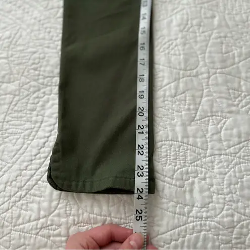 Van Heusen Cropped Olive Green Stretch Skinny Pants