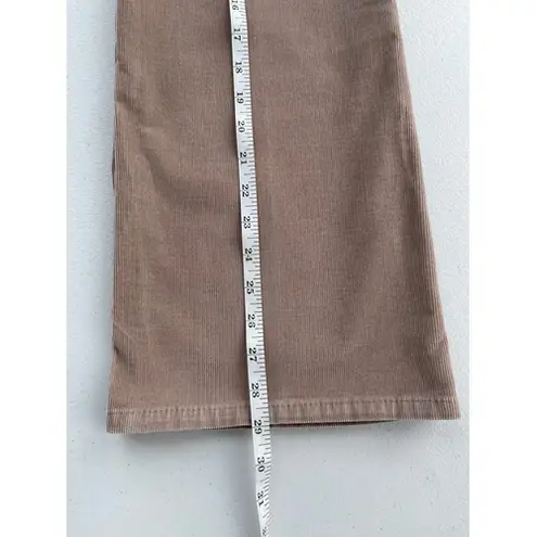 J1 LL Bean Favorite Fit Corduroy Pants Tan Women Size 12 Reg Bootcut Casual