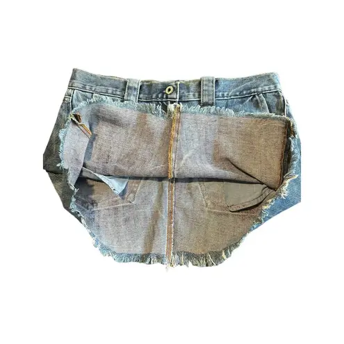 Rogan Denim Jean Mini Skirt Size Medium Made In USA Cotton Blend 4 Pocket #I1