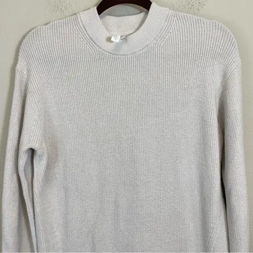 Lululemon  Merino Wool-Blend Ribbed Crewneck Sweater White Opal Size 4