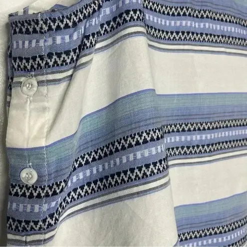 Bella Dahl Stripe Sleeveless Scoop Neck Blouse Size Large