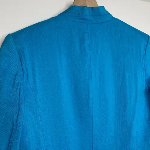 Veronica Beard Dickey Jacket Mile Turquoise Peplum Blazer Women Size 4