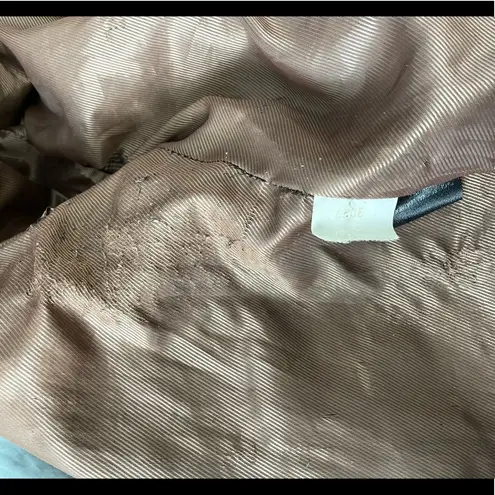 L.A.M.B. Tiboa Tan Soft Leather Short Zip Up Jacket Size Medium