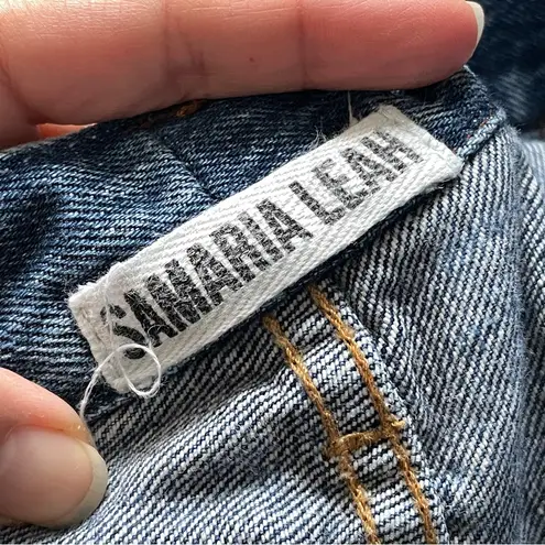 Samaria Leah Shorts corset back cut off denim levis womens Blue (size 27) summer