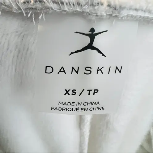 Danskin Size XS Gray/White Fleece Joggers w/Stretch Waistband w/Front Pockets Gray