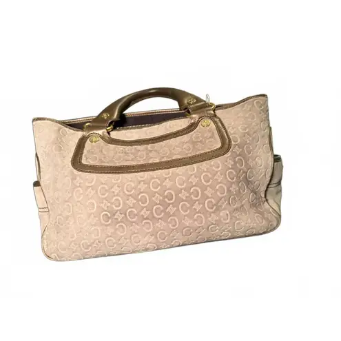 CELINE Tan Suede and Leather Boogie Bag