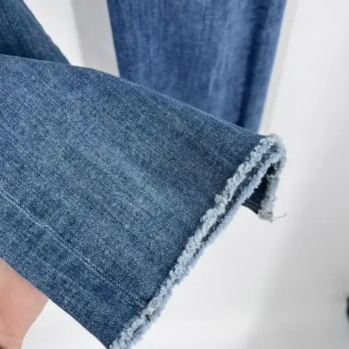 Warp + Weft Los Feilz Women's Distressed Jeans High Rise Relaxed Straight 32x28 Blue Size undefined