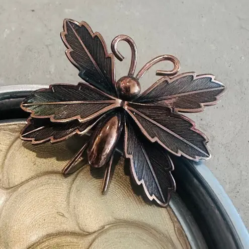 Vintage 1950s Copper Butterlfy/Moth Brooch/Pin