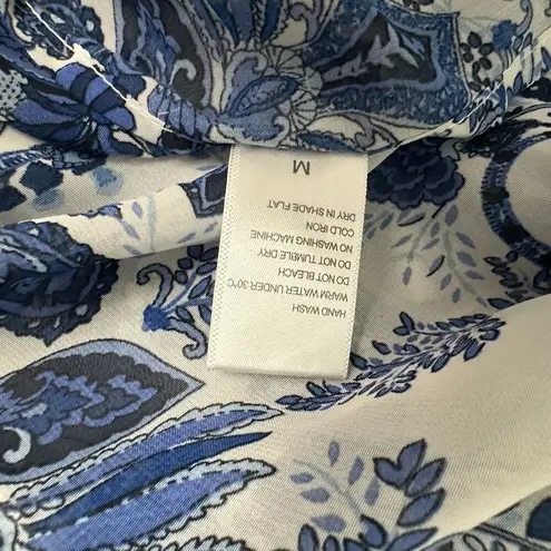 Mechant Boho Bohemian Blue White Topper Sheer Kimono Swim Coverup Size Medium