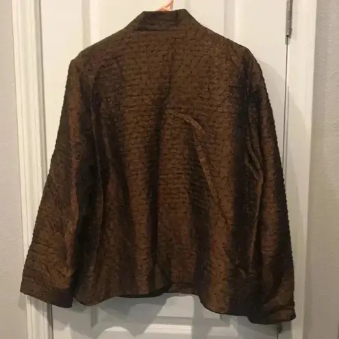 Coldwater Creek WOMENS SIZE 2X BROWN LINED JACKET EXCELLENT CONDITION