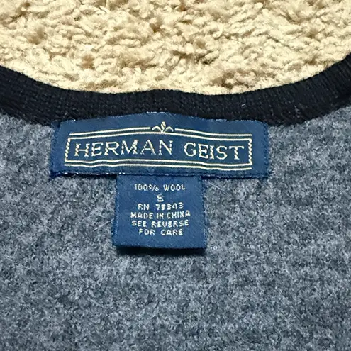 Herman Geist  100% Wool Vintage Vest - Size 8 - Image 2