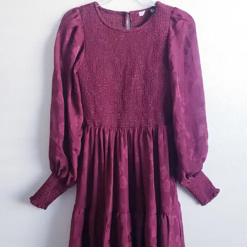 Baltic Born Stockholm Smocked Midi Dress Long Sleeve New Without Tags