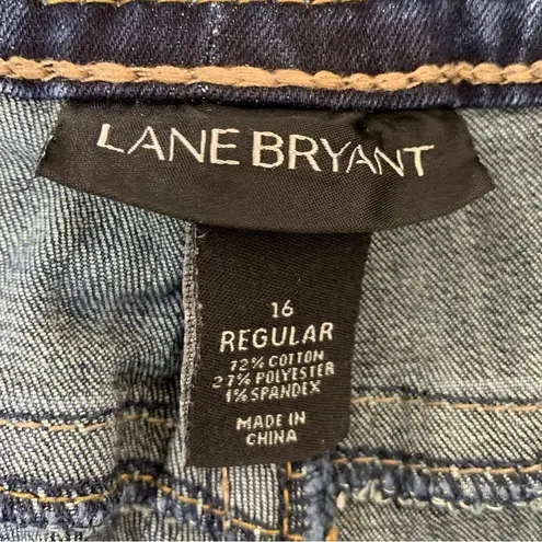 Lane Bryant  Rhinestone Embroidered Dark Wash Boot cut Jeans