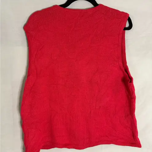 NWT VTG Heirloom Collectibles XL Christmas Reindeer Sweater Vest Holiday Tacky Red